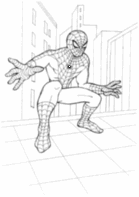 Раскраска из мультфильма Человек паук
