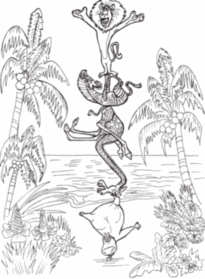 Раскраска из мультфильма Мадагаскар